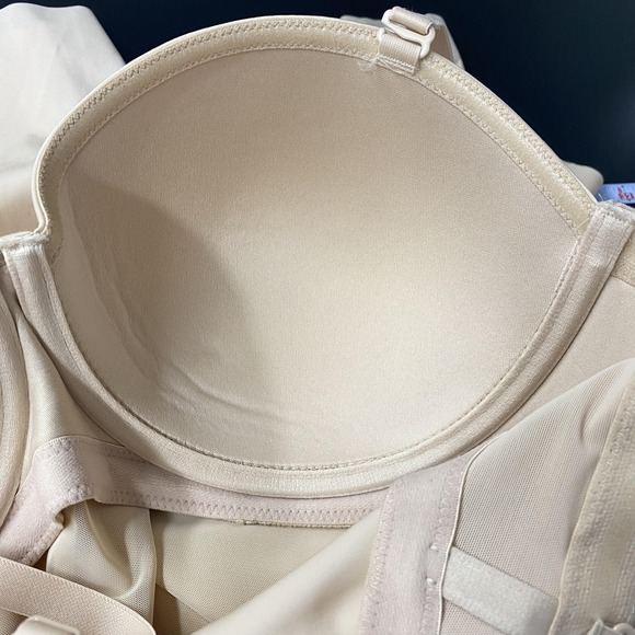 Wacoal Corselette Shapewear Womens 38D Beige Strapless Firm Control Body Shaper - Picture 11 of 16